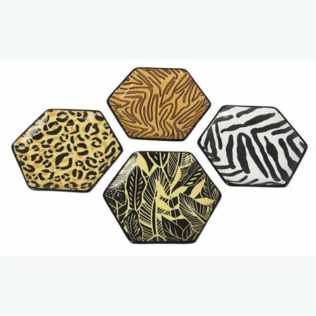 YOUNGS Ceramic Animal Print Trinket Dish, 3 Assorted Color 21048